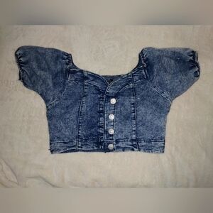 Jean crop top